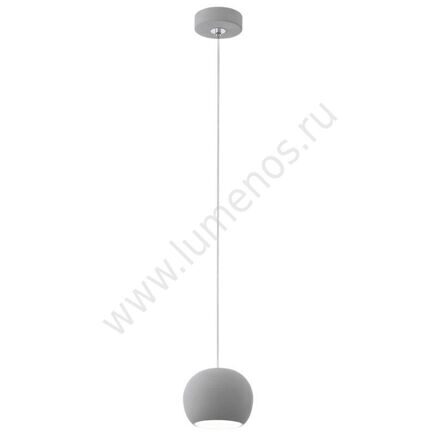 Светодиод. подвес PRATELLA LED, 1х40W (GU10), Ø150, керамика, серый