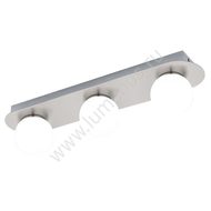 Светодиод. настен.-потол. светильник MOSIANO, 3х3,3W (LED), L450, IP44, нерж.сталь, никель мат./опал. стекло, белый